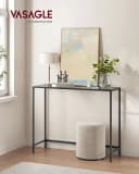 VASAGLE Konsolentisch Beistelltisch Hartglas Moderner Sofatisch Flur Bild 1