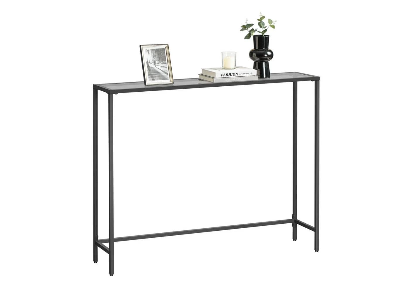 VASAGLE Konsolentisch Beistelltisch Hartglas Moderner Sofatisch Flur - Bild 2