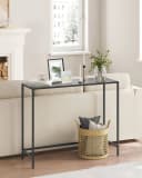 VASAGLE Konsolentisch Beistelltisch Hartglas Moderner Sofatisch Flur Bild 3