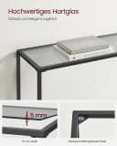 VASAGLE Konsolentisch Beistelltisch Hartglas Moderner Sofatisch Flur Bild 5