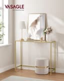 VASAGLE Konsolentisch Beistelltisch Hartglas Moderner Sofatisch Flur Bild 1
