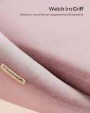SONGMICS Bürostuhl Pastellrosa Schreibtischstuhl aus Samt für Schminktisch Bild 3