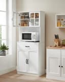 VASAGLE Buffet Mehrzweckschrank Vorratsschrank Weiß Bild 2