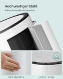 SONGMICS Kosmetikeimer Bad 3L Softclose Schwarz/Weiß Bild 4