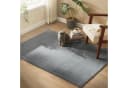 SONGMICS HOME Wohnzimmerteppich Rechteck Rutschfest Maschinenwaschbar Modern Grau Bild 1