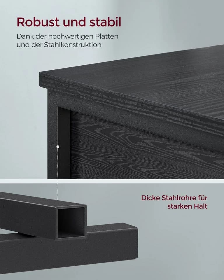 VASAGLE Nachttisch 1-St. mit Schublade und 2 Ablagen, 70 cm - Bild 5