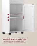VASAGLE Badkommode Badezimmerschrank Hochschrank Ahornweiß Wolkenweiß Bild 4