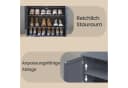 VASAGLE Schuhschrank Landhausstil Grau MDF 35x80x70 cm Bild 4
