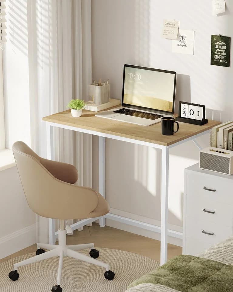VASAGLE Schreibtisch Computertisch Bürotisch 80/100/120/135/160 cm Modern