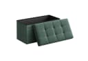 SONGMICS Sitzbank 76/110cm mit Stauraum, klappbare Sitztruhe, Fußbank Pastellrosa Bild 1
