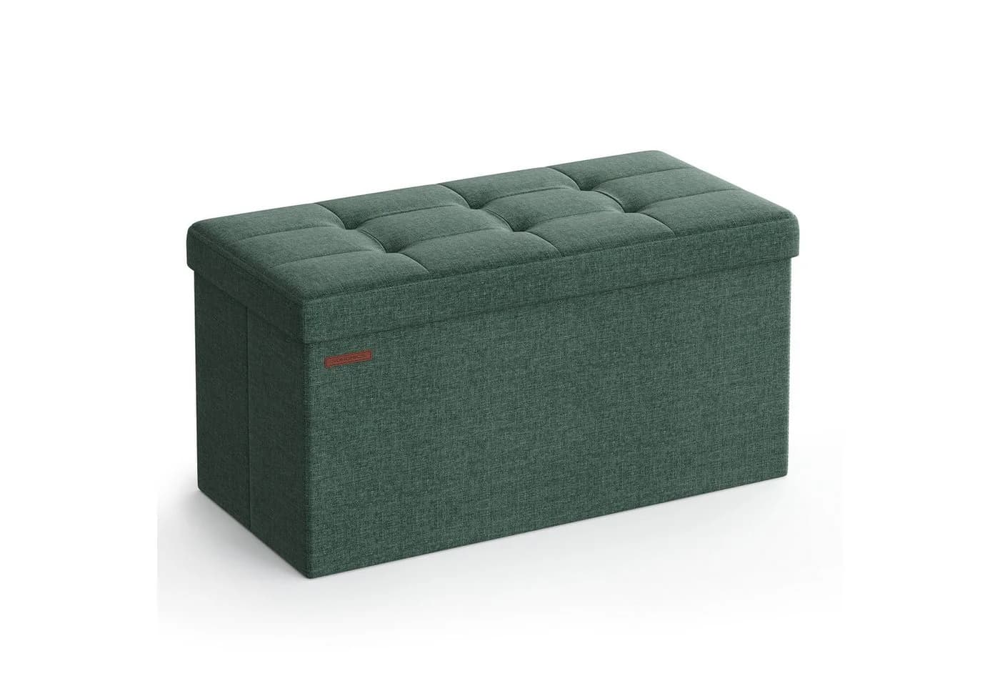 SONGMICS Sitzbank 76/110cm mit Stauraum, klappbare Sitztruhe, Fußbank Pastellrosa - Bild 2