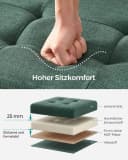 SONGMICS Sitzbank 76/110cm mit Stauraum, klappbare Sitztruhe, Fußbank Pastellrosa Bild 4