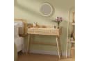 SONGMICS HOME Schminktisch Kosmetiktisch Beige mit Spiegel Beleuchtung 3 Schubladen Bild 1