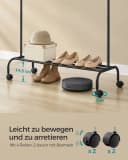 SONGMICS Kleiderständer Garderobenständer auf Rollen 50 kg Tintenschwarz Bild 4