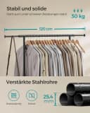 SONGMICS Kleiderständer auf Rollen ausziehbar 40 x (83-120) x 156 cm bis 45 kg Tintenschwarz Bild 4