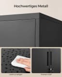 SONGMICS Aktenschrank Mehrzweckschrank Büroschrank 2 Türen abschließbar Stahl Bild 5
