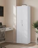 SONGMICS Aktenschrank Mehrzweckschrank Stahl-Aufbewahrungsschrank 5 Ebenen Doppeltüren Schloss Werkzeugschrank verstellbare Ablagen Bild 1