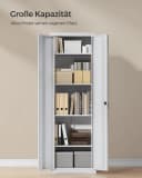 SONGMICS Aktenschrank Mehrzweckschrank Stahl-Aufbewahrungsschrank 5 Ebenen Doppeltüren Schloss Werkzeugschrank verstellbare Ablagen Bild 5