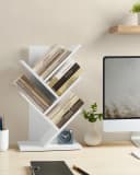 VASAGLE Bücherregal Baumform Standregal 5 Ebenen Eckregal Wolkenweiß Bild 1