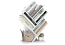 VASAGLE Bücherregal Baumform Standregal 5 Ebenen Eckregal Wolkenweiß Bild 2