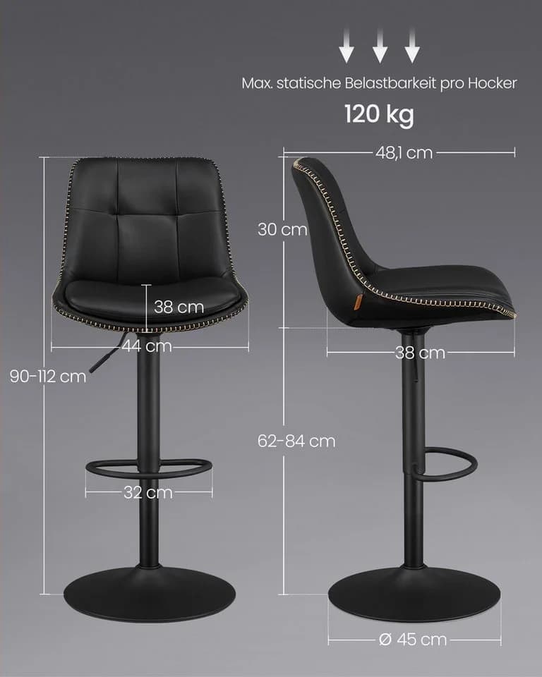 Moderner Barhocker aus Polster und Kunststoff - Bild 3