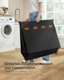 SONGMICS Wäschekorb 4 Fächer 155L Schwarz Klappbar Bild 4