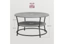 VASAGLE Couchtisch Wohnzimmertisch Ø 80 cm Betongrau Bild 3