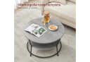VASAGLE Couchtisch Wohnzimmertisch Ø 80 cm Betongrau Bild 4