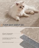 SONGMICS HOME Wohnzimmerteppich 150x80 cm Kurzflor Cappuccinobeige Bild 5