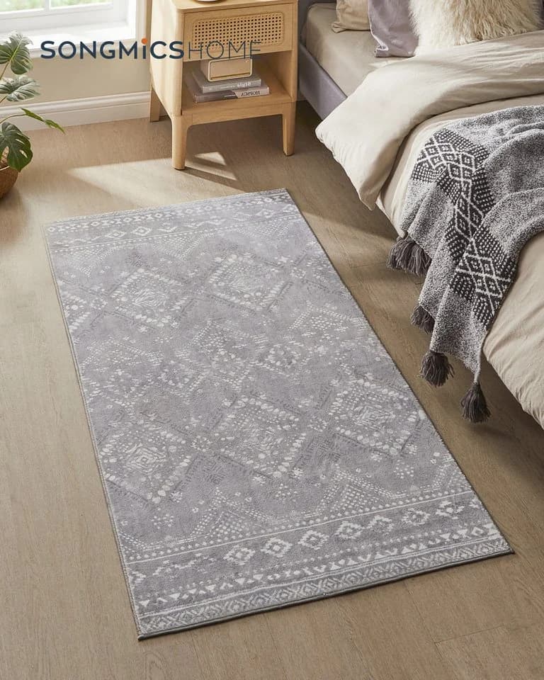 SONGMICS HOME Designteppich Wohnzimmerteppich 150x80 cm Kurzflor Flauschig