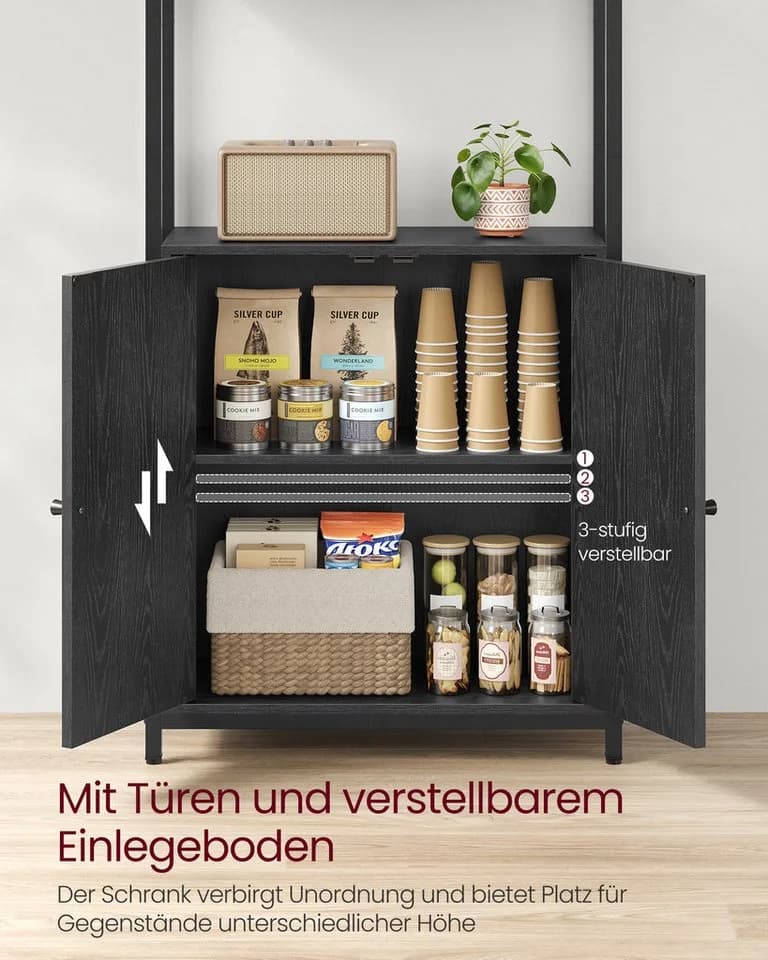VASAGLE Bücherregal 6 Ebenen Ebenholzschwarz - Bild 4