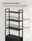 VASAGLE Bücherregal 6 Ebenen Ebenholzschwarz Bild 5