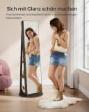 SONGMICS Schmuckschrank mit LED, Spiegel, 360° drehbar, 3 Ablagen Bild 1