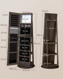 SONGMICS Schmuckschrank mit LED, Spiegel, 360° drehbar, 3 Ablagen Bild 5