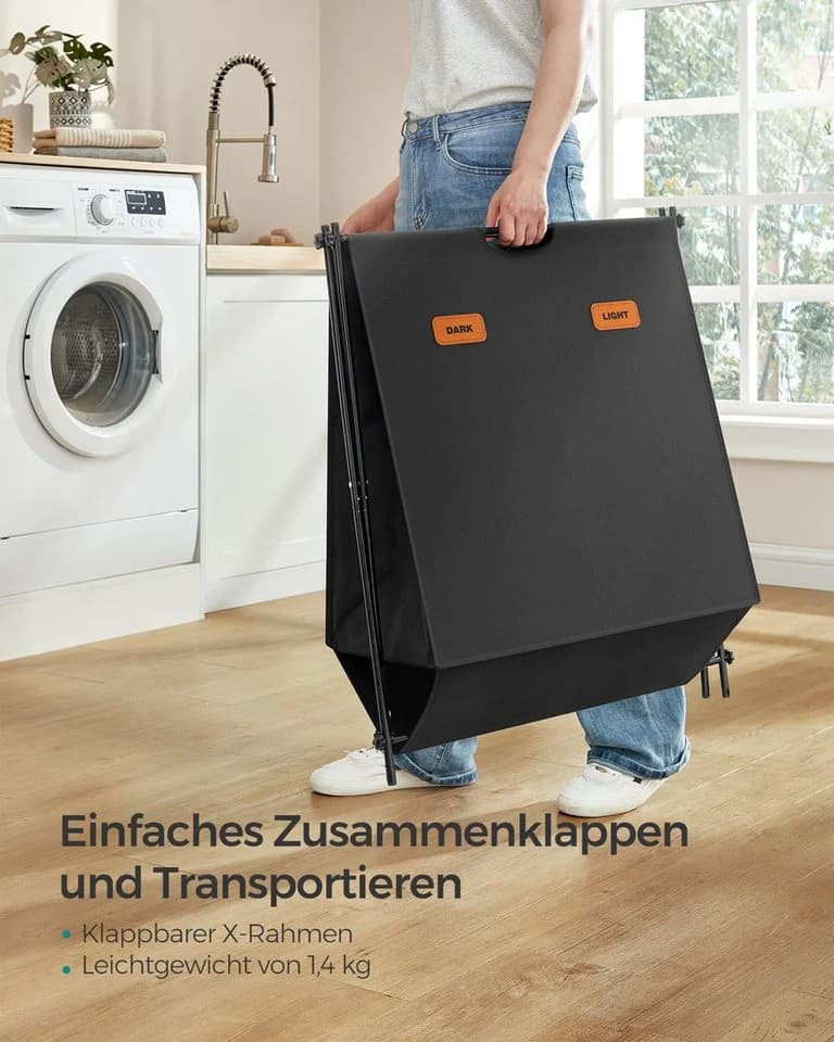 SONGMICS Wäschekorb 115 Liter Klappbares X-Gestell - Bild 4