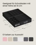 SONGMICS Aufbewahrungsbox Schubladen-Organizer 8er Set Grau Stoffboxen Bild 4