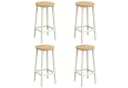 VASAGLE Barhocker 2er Set 65/74 cm Eichenbeige-Weiß Holzspanplatte Stahl Bild 2