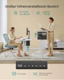 SONGMICS Höhenverstellbarer Schreibtisch Elektrisch 120x60 cm USB-C Memory-Funktion Bild 3