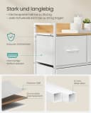 SONGMICS Kommode Schlafzimmer Wolkenweiß-Eichenbeige 5 Stoff-Schubladen Bild 4