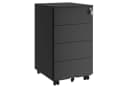 SONGMICS Rollcontainer Schubladenschrank 4 Schubladen Metallschrank Druckertisch Abschließbar Bild 2
