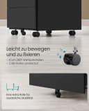 SONGMICS Rollcontainer Schubladenschrank 4 Schubladen Metallschrank Druckertisch Abschließbar Bild 4
