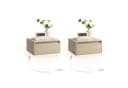 VASAGLE Nachttisch 2er Set Schwebend Beige Bild 2