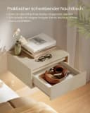 VASAGLE Nachttisch 2er Set Schwebend Beige Bild 3