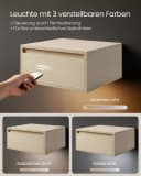 VASAGLE Nachttisch 2er Set Schwebend Beige Bild 4