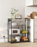 VASAGLE Küchenregal Standregal mit Steckdosen 6 Haken 35 x 80 x 93,5 cm Bild 1