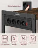 VASAGLE Küchenregal Standregal mit Steckdosen 6 Haken 35 x 80 x 93,5 cm Bild 5