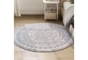 SONGMICS HOME Wohnzimmerteppich Rutschfest Flauschig Boho-Stil Taubengrau Bild 1