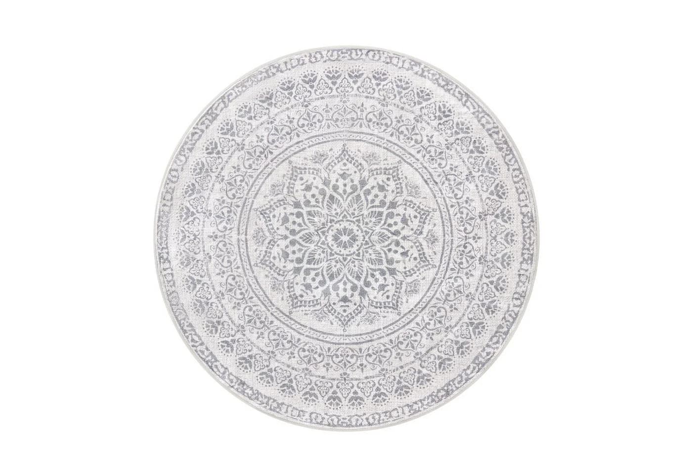 SONGMICS HOME Wohnzimmerteppich Rutschfest Flauschig Boho-Stil Taubengrau - Bild 2