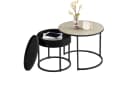 VASAGLE Couchtisch 2er Set Satztisch Wohnzimmer Versteckter Stauraum Bild 1