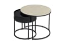 VASAGLE Couchtisch 2er Set Satztisch Wohnzimmer Versteckter Stauraum Bild 2